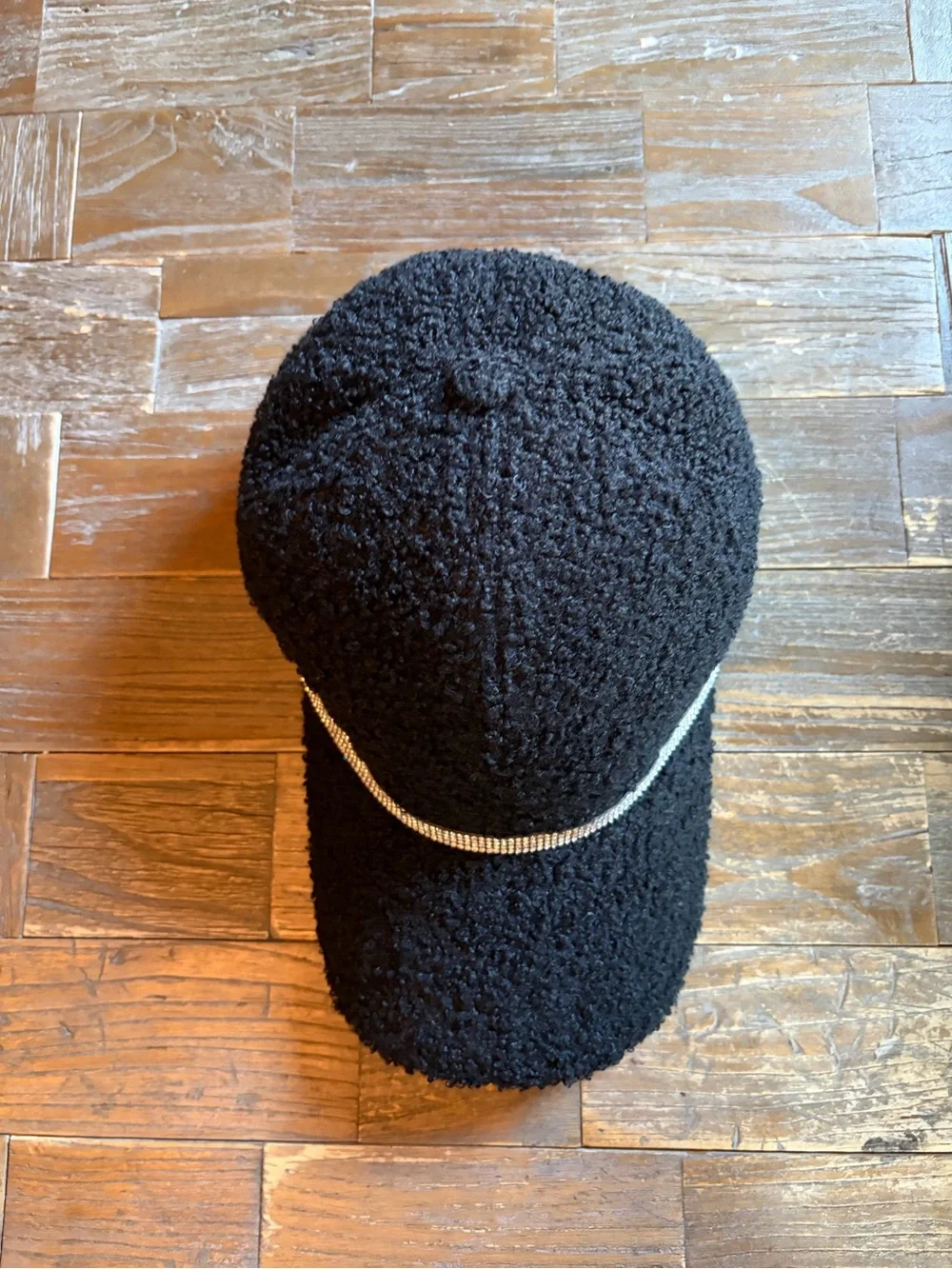 Maxipink Designs Rhinestone Trimmed Sherpa Cap
